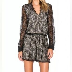 Alice + Olivia Lace Drop Waist Mini Dress
